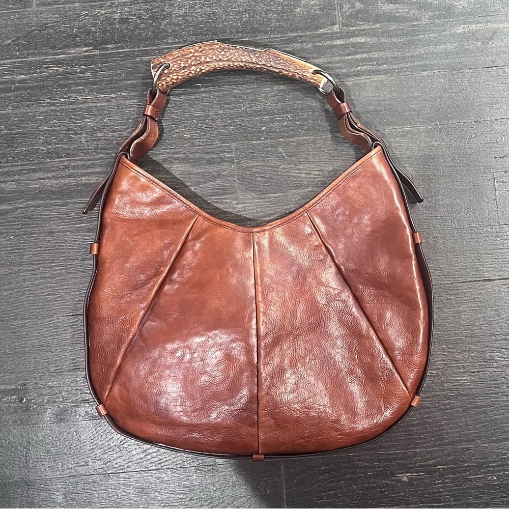 YSL Rive Gauche Vintage Mombasa Horn Bag